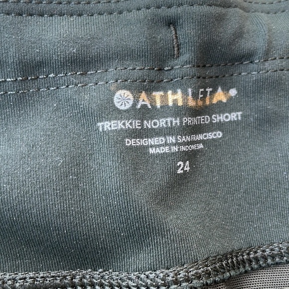 Athleta Trekkie North Printed Shorts Plus Size 24 Green Floral NWT - Picture 2 of 5